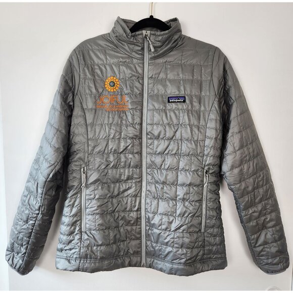 Patagonia Women's Gray Nano Puff Jacket, Primaloft Insulation, Lg, Company Logo - Picture 1 of 9